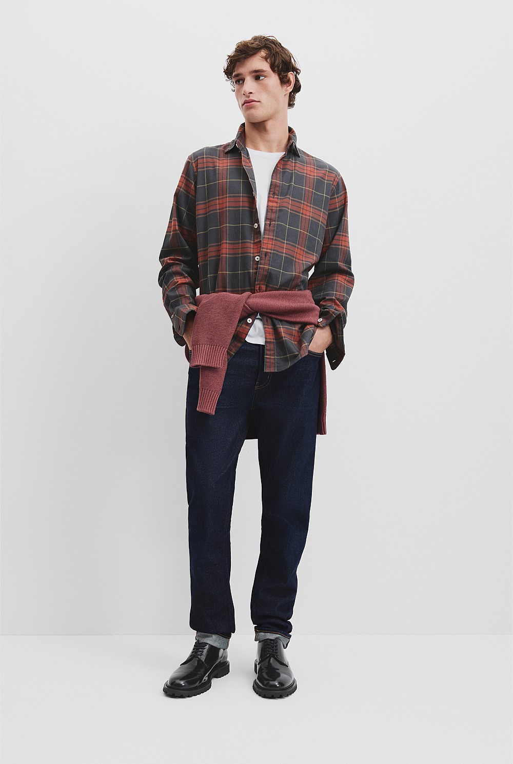 Regular Fit Australian Good Earth Cotton Flannel Check Shirt