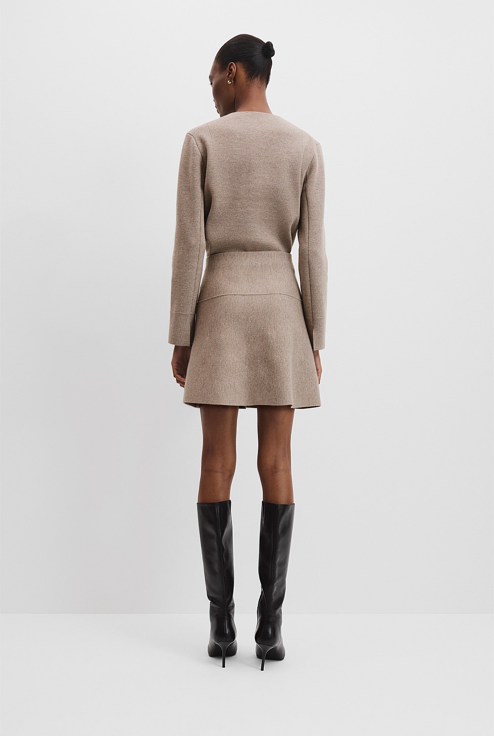 Compact Wool Mini Skirt