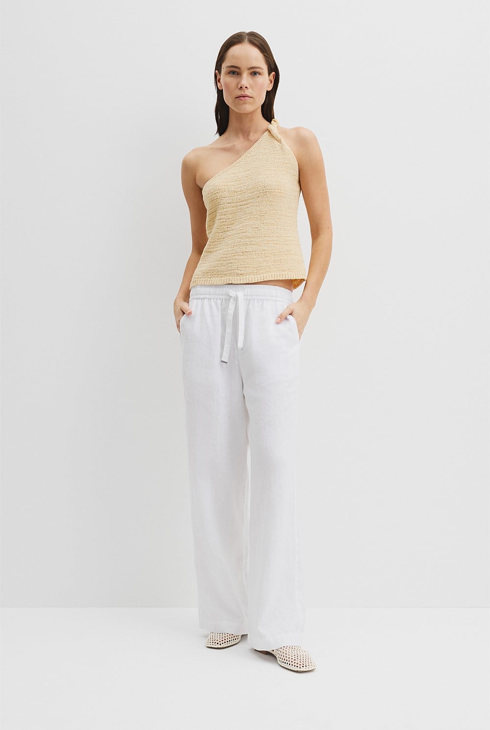 Asymmetrical Twist Knit Tank