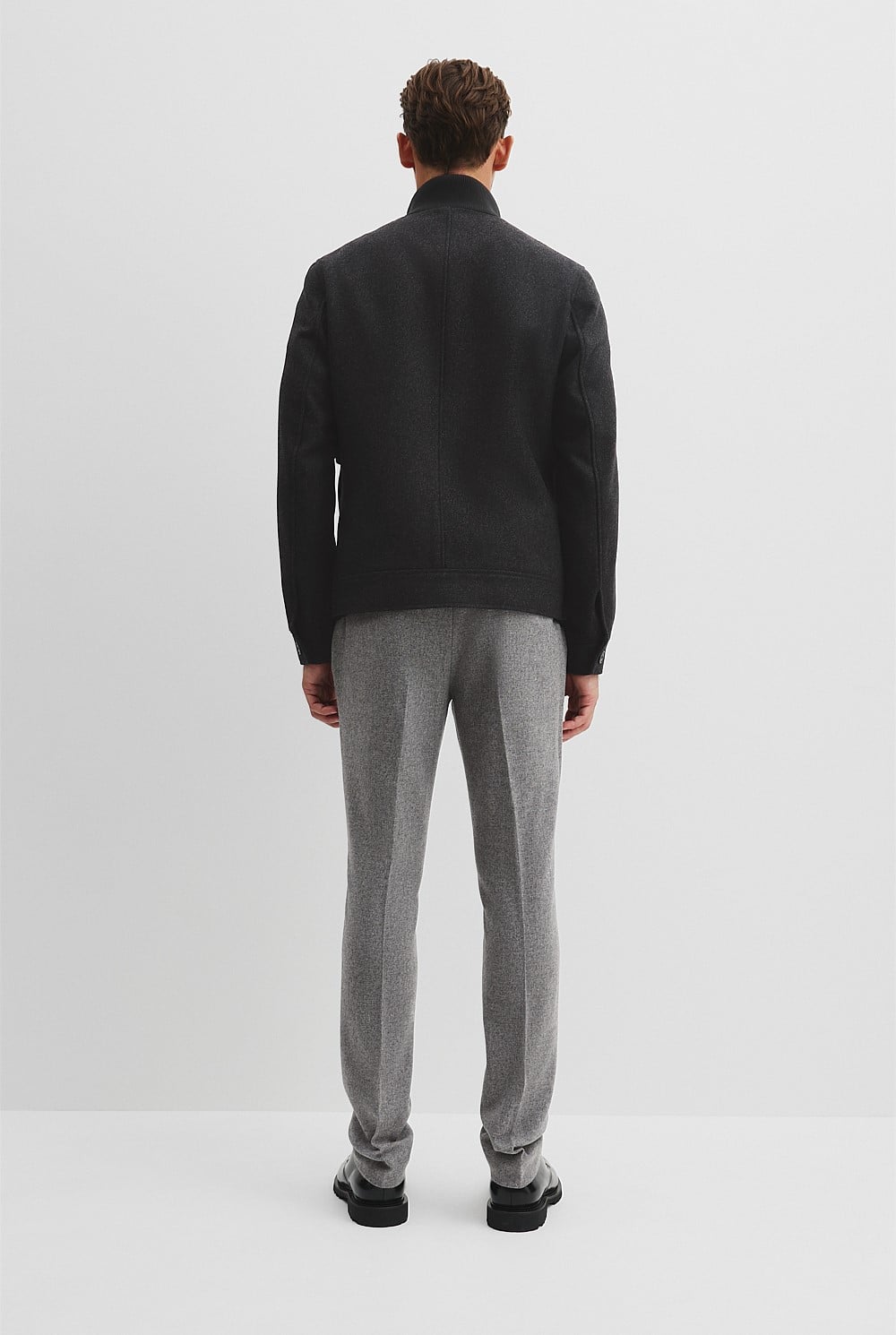 Wool Funnel Neck Jacket