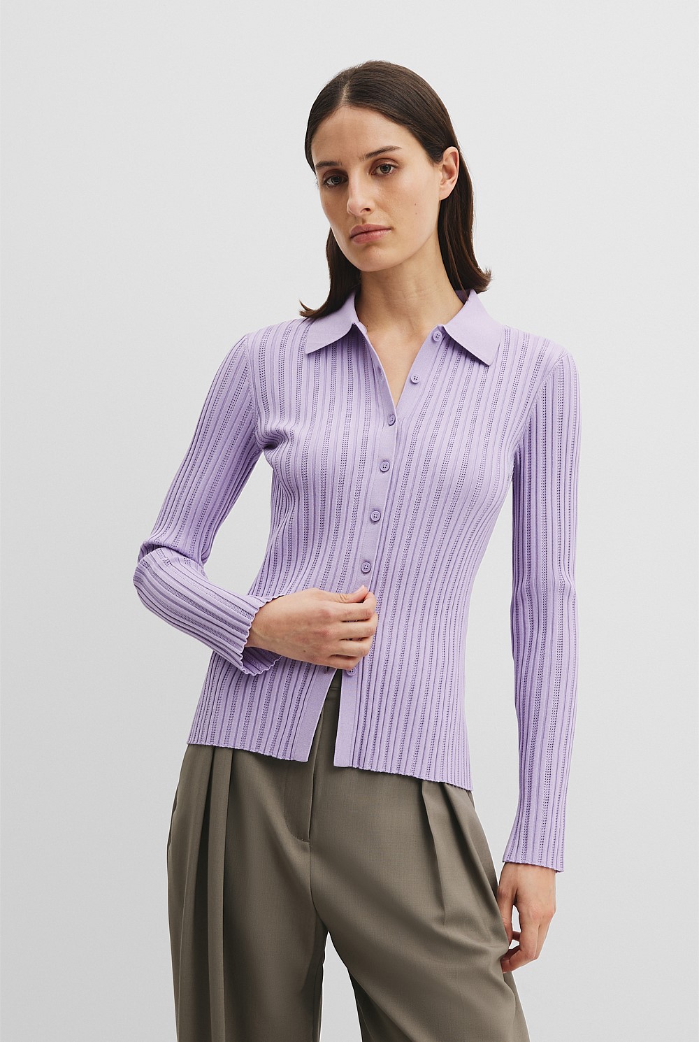 Pointelle Knit Shirt