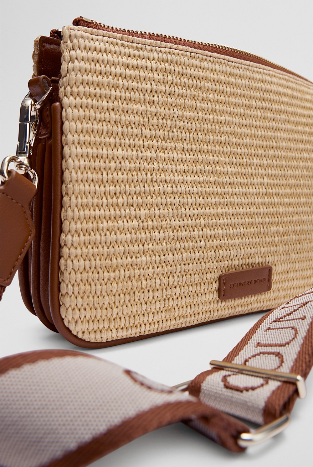Woven Tri Crossbody Bag