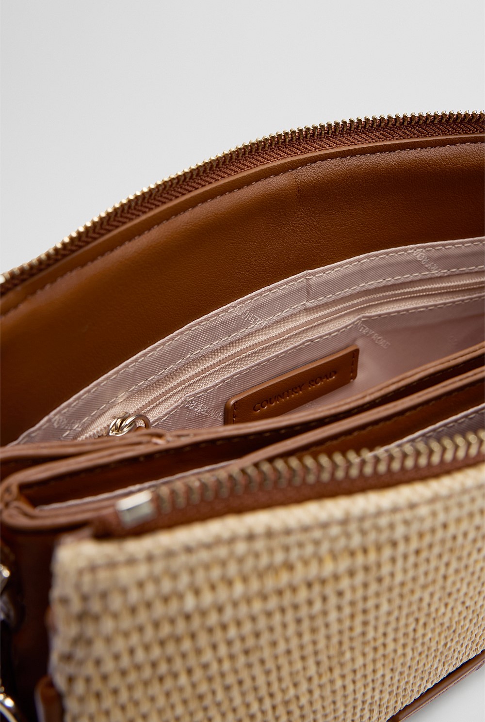 Woven Tri Crossbody Bag