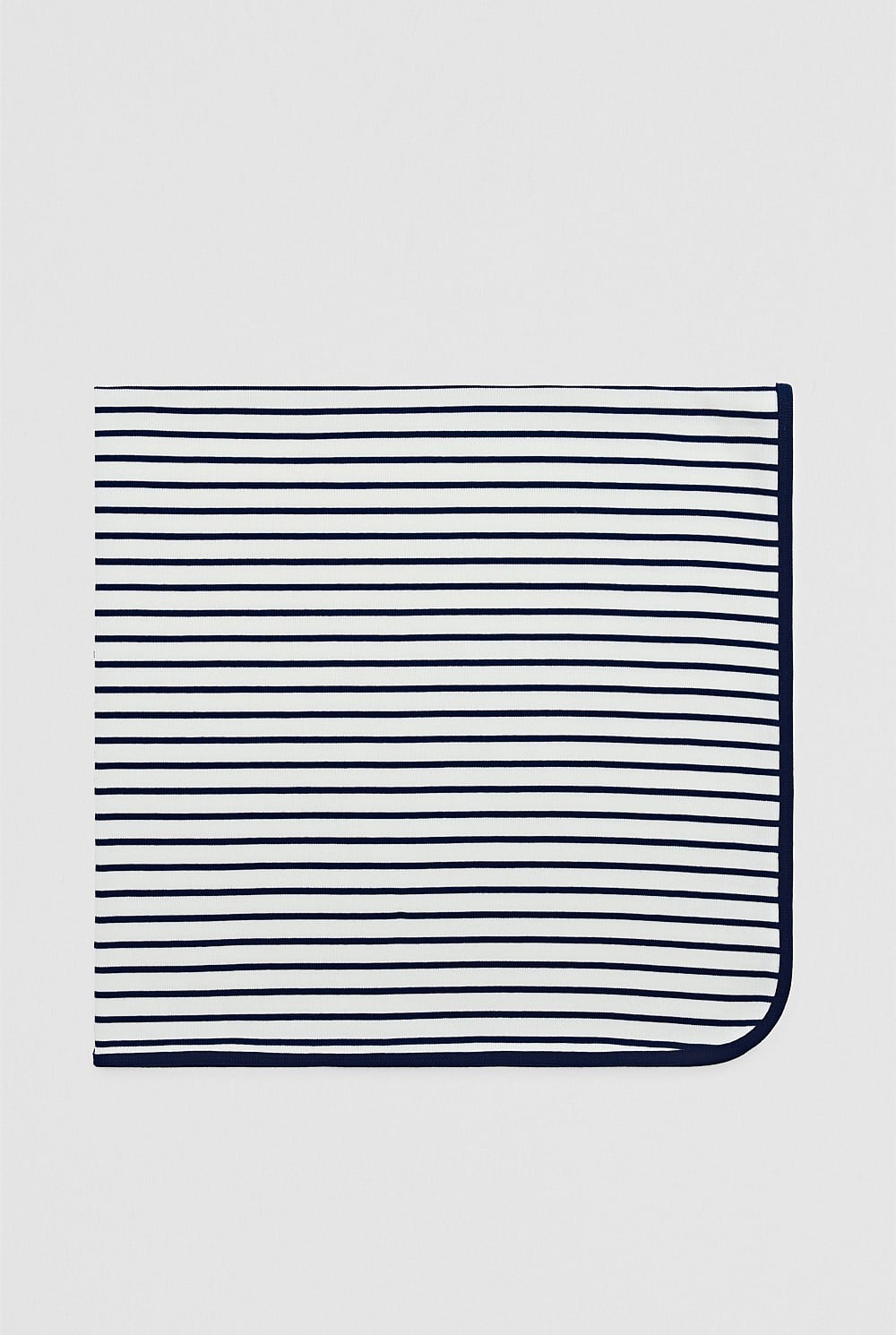 Organically Grown Cotton Stripe Rib Blanket