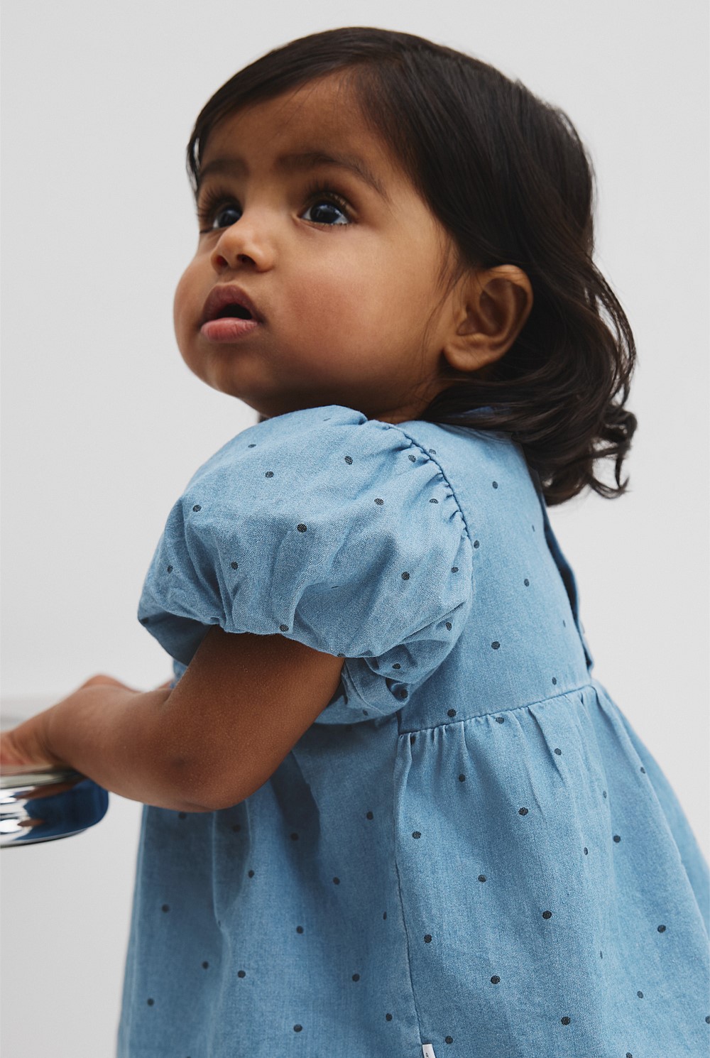 Organically Grown Cotton Blend Puff Sleeve Top