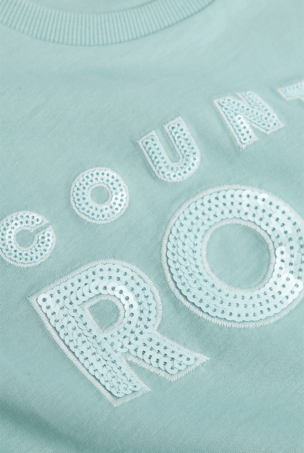 Organically Grown Cotton Sequin Logo T-Shirt