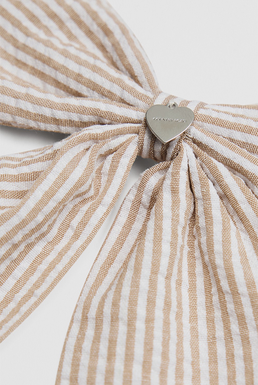 Large Stripe Bow Clip