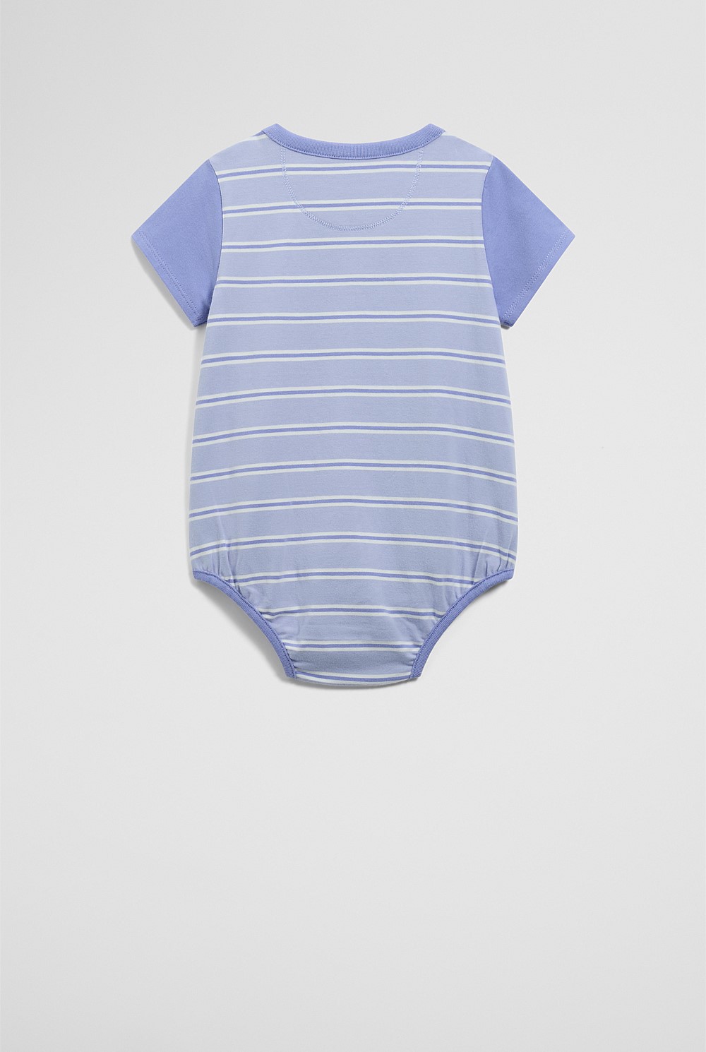 Organically Grown Cotton Stripe Logo T-Shirt Bodysuit