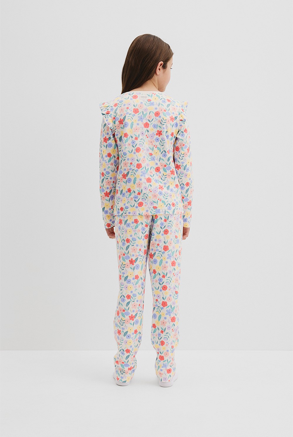 Australian Cotton Floral Frill Pyjama Set