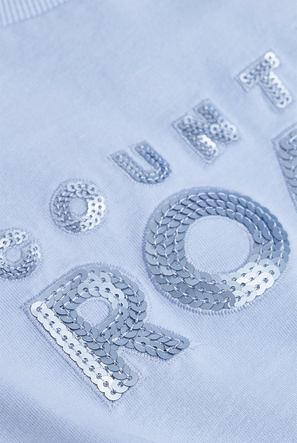 Organically Grown Cotton Sequin Logo T-Shirt