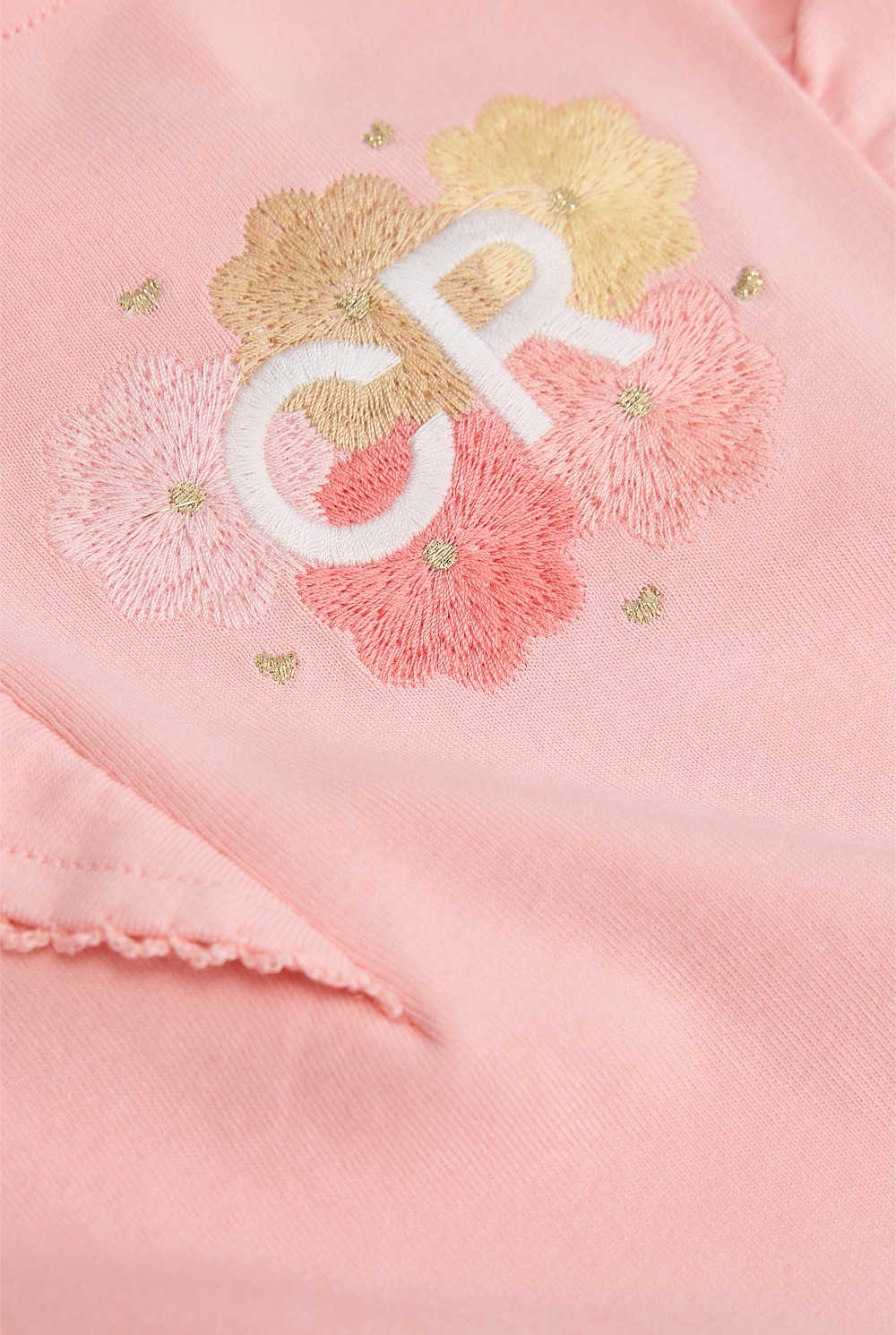 Organically Grown Cotton Frill Sleeve T-Shirt