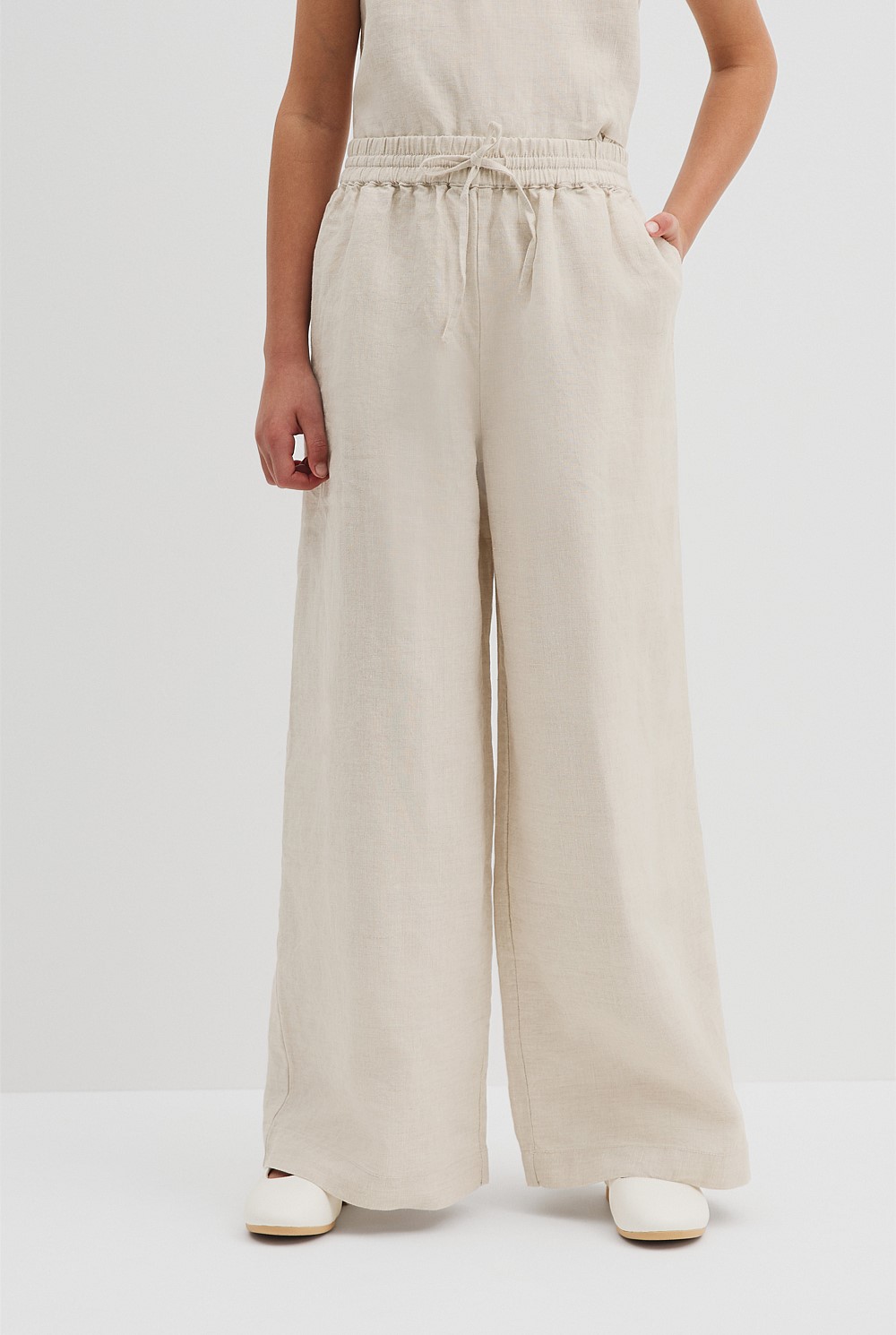 Organically Grown Linen Linen Pull On Pant