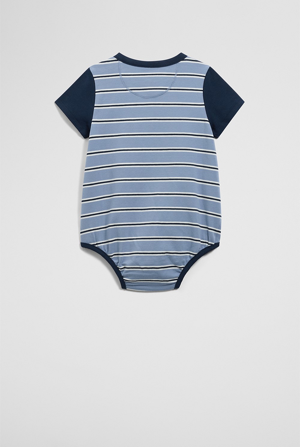 Organically Grown Cotton Stripe Logo T-Shirt Bodysuit