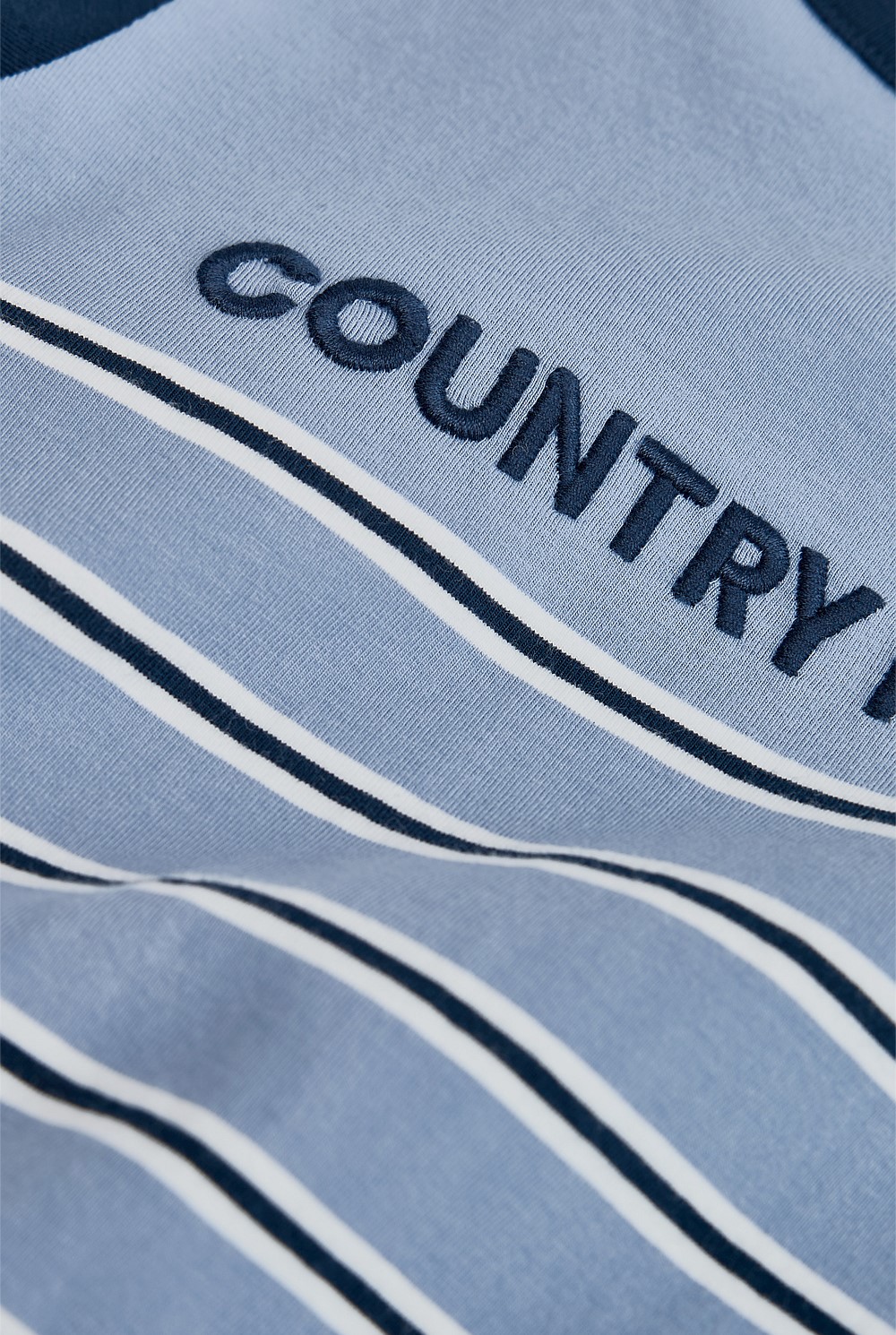 Organically Grown Cotton Stripe Logo T-Shirt Bodysuit