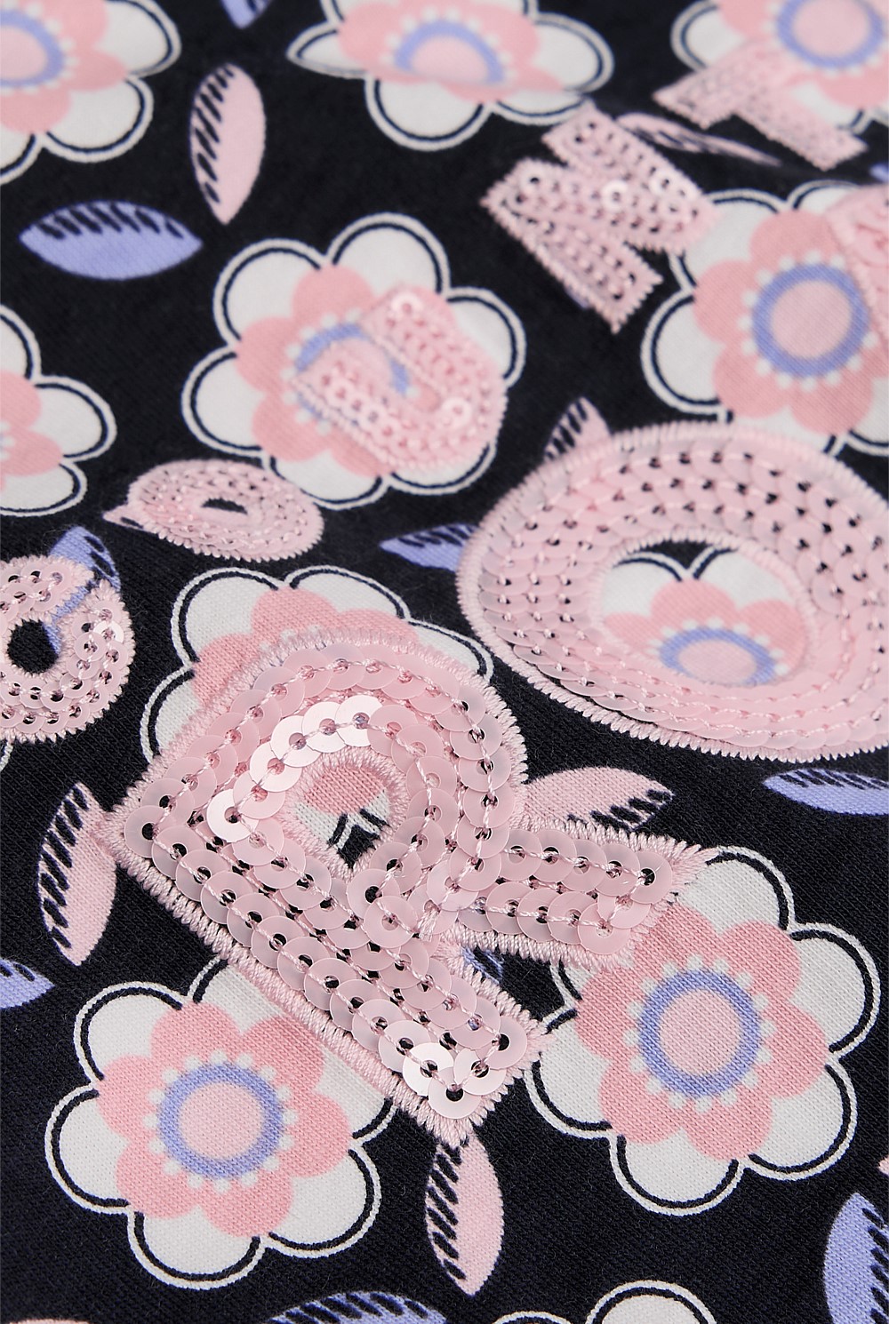 Organically Grown Cotton Sequin Logo T-Shirt