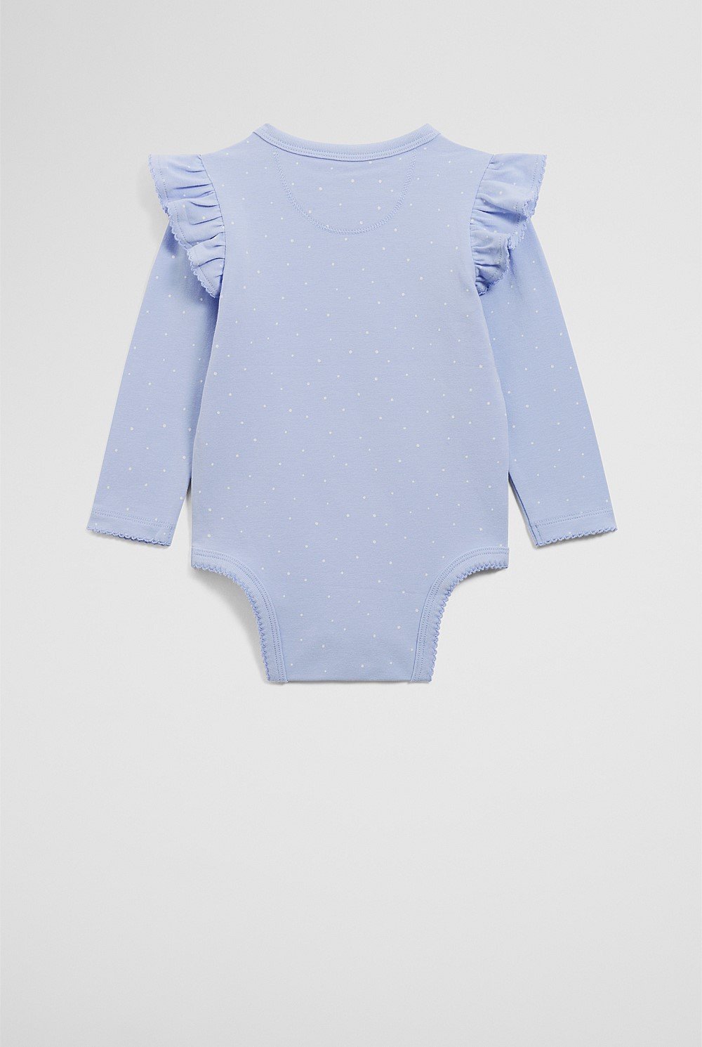 Frill Long Sleeve Logo Bodysuit