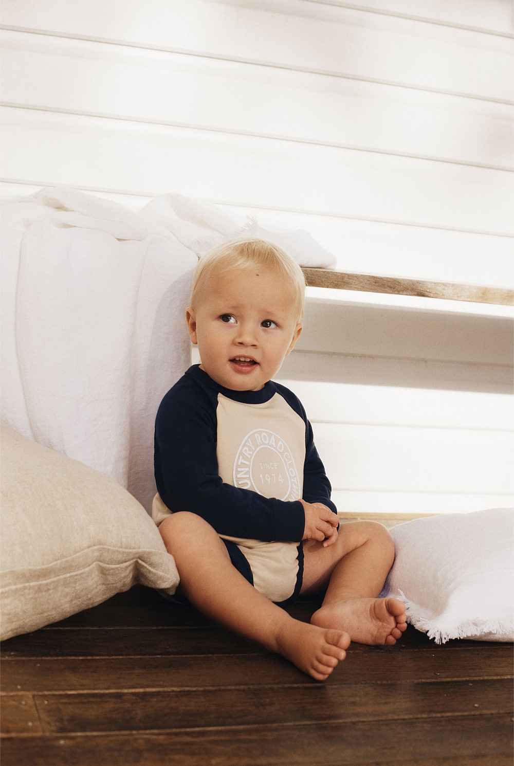 Organically Grown Circle Logo Sweat Bodysuit