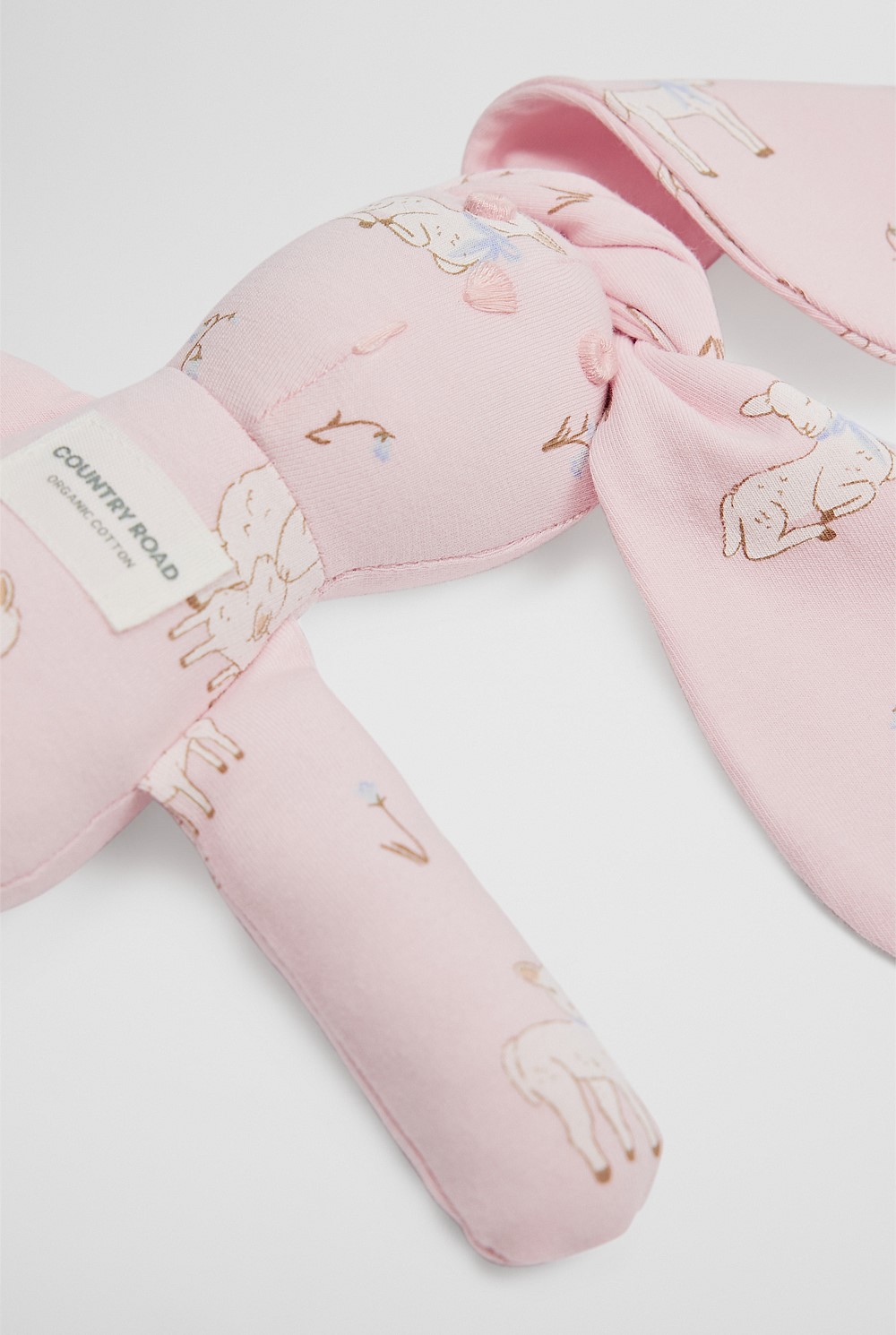 Organically Grown Cotton Lamb Print Bunny