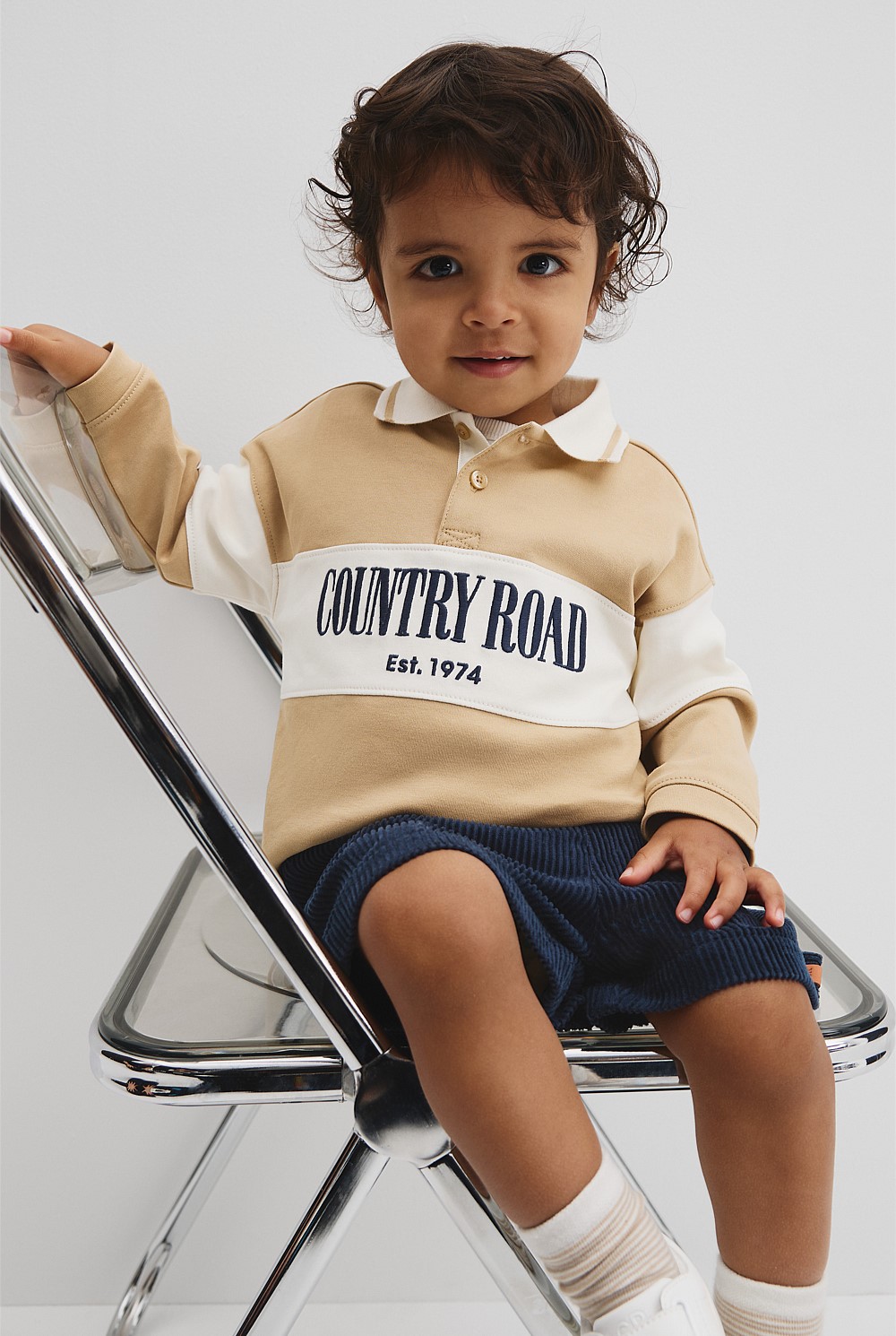 Organically Grown Cotton Logo Rugby T-Shirt