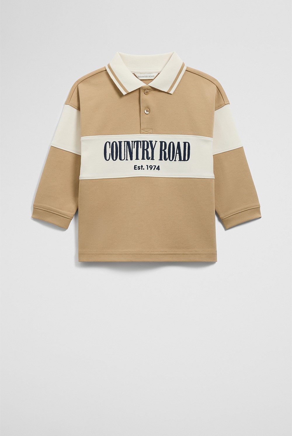 Organically Grown Cotton Logo Rugby T-Shirt