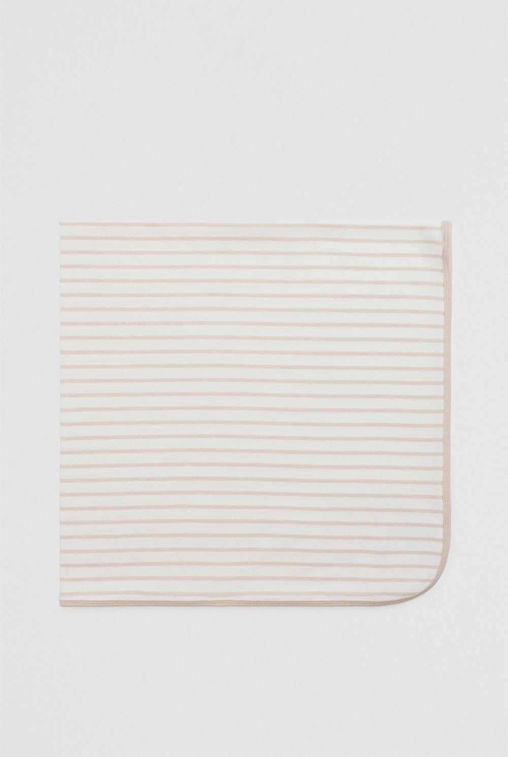Organically Grown Cotton Stripe Rib Blanket