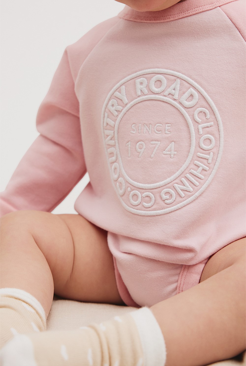 Organically Grown Circle Logo Sweat Bodysuit