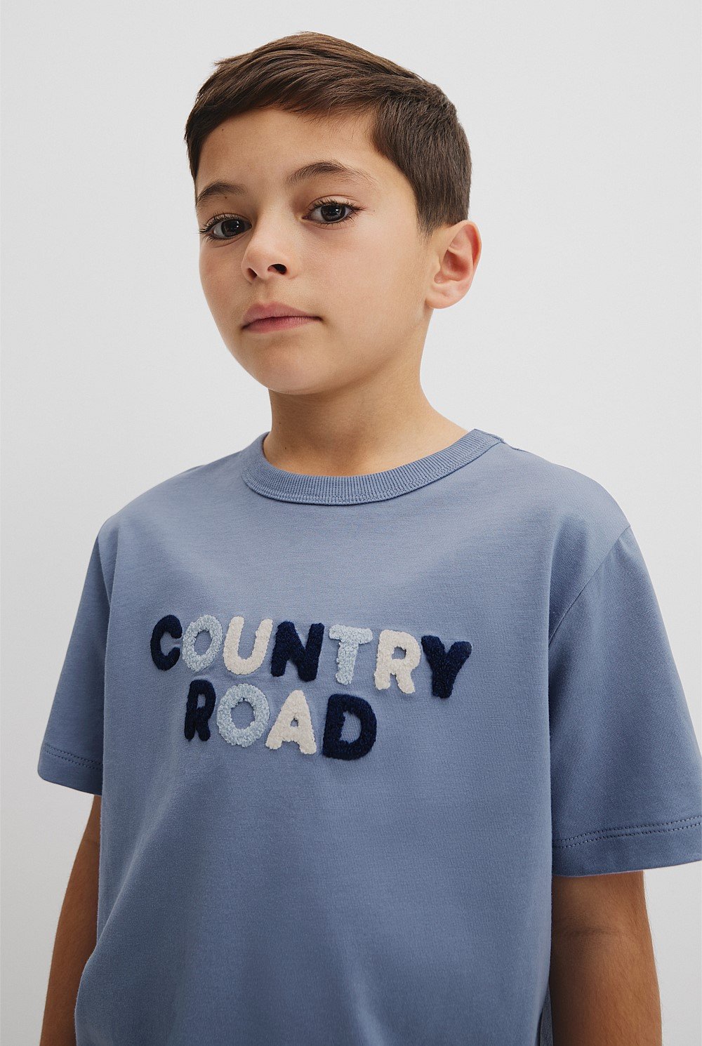 Organically Grown Cotton Boucle Logo T-Shirt