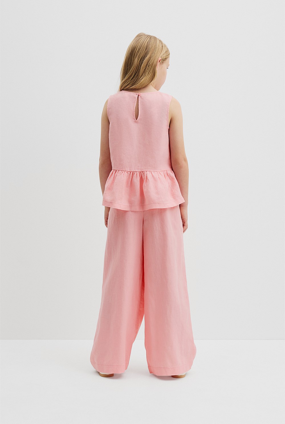 Organically Grown Linen Linen Ruffle Top