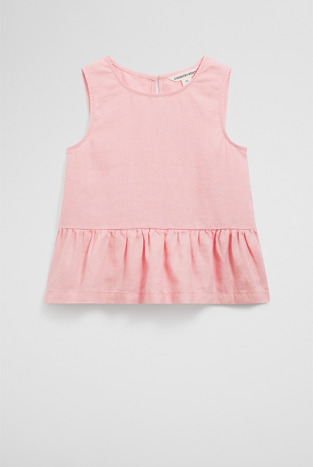 Organically Grown Linen Linen Ruffle Top