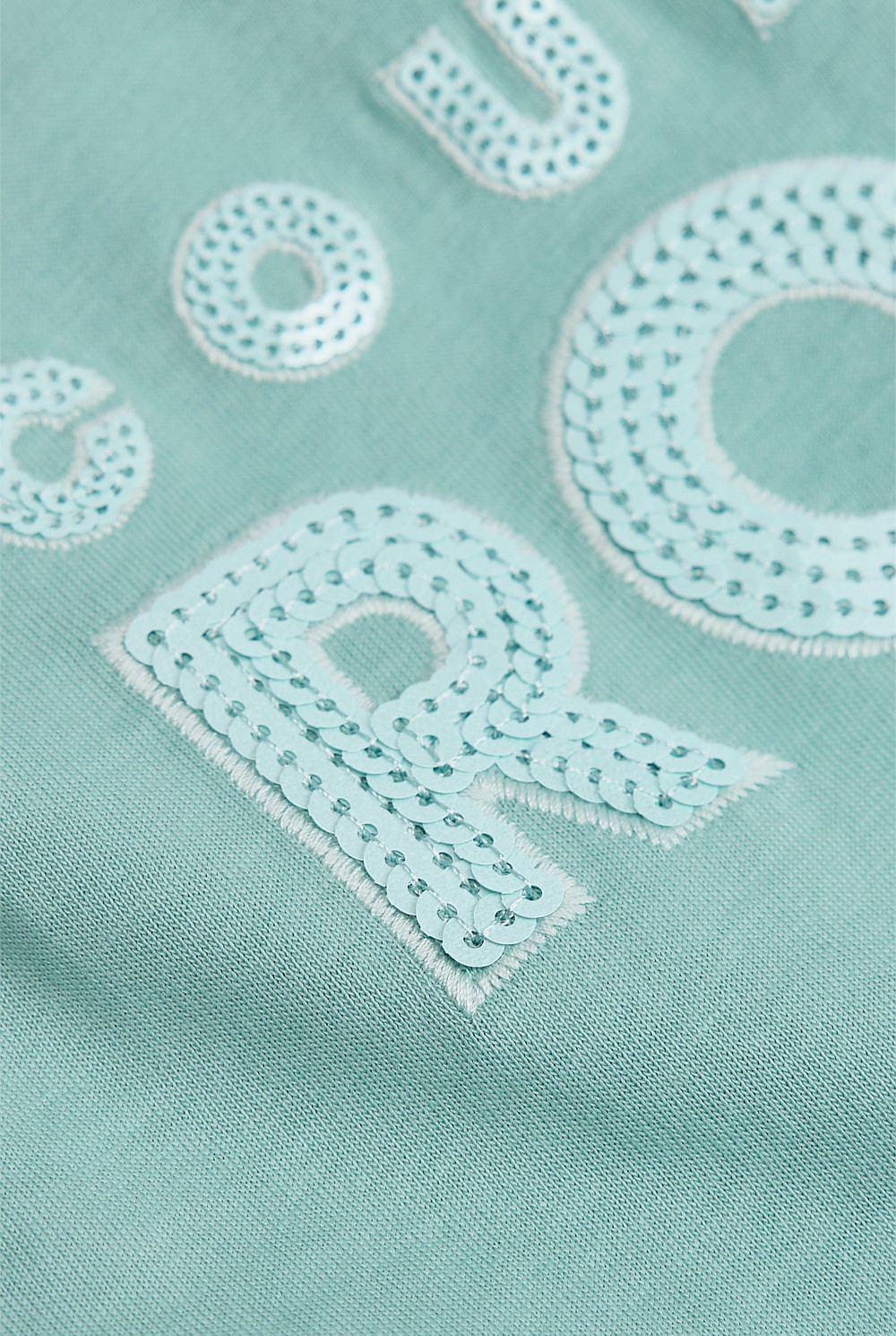 Organically Grown Cotton Sequin Logo T-Shirt