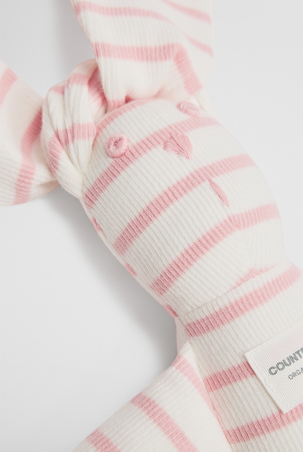 Organically Grown Cotton Stripe Rib Bunny