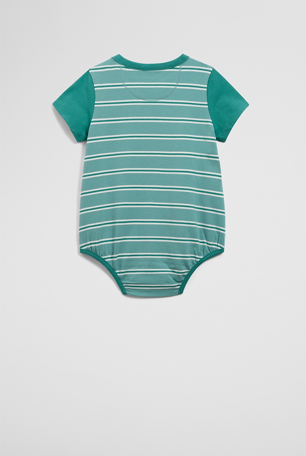 Organically Grown Cotton Stripe Logo T-Shirt Bodysuit
