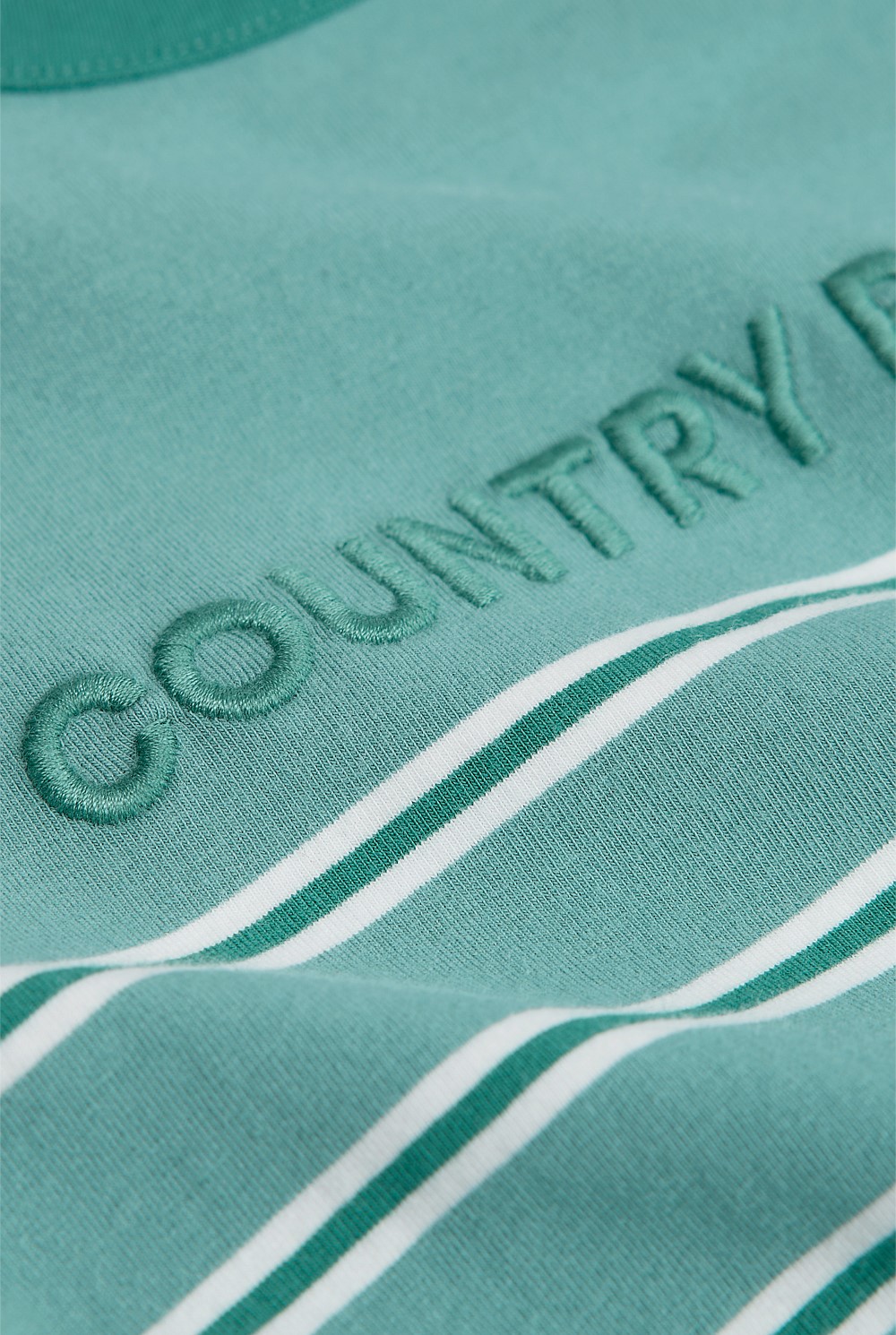 Organically Grown Cotton Stripe Logo T-Shirt Bodysuit