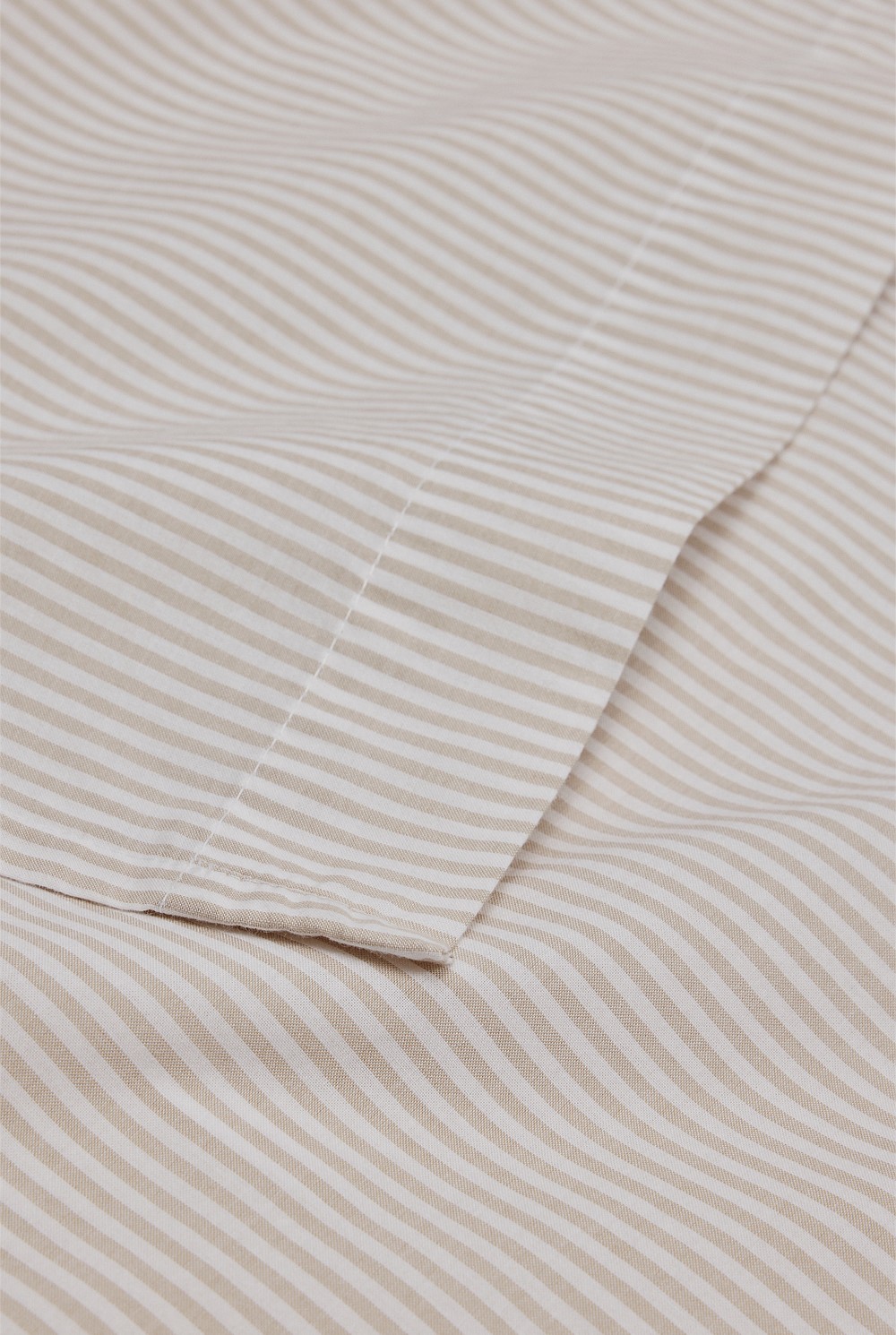 Brae Australian Cotton Stripe Queen Flat Sheet
