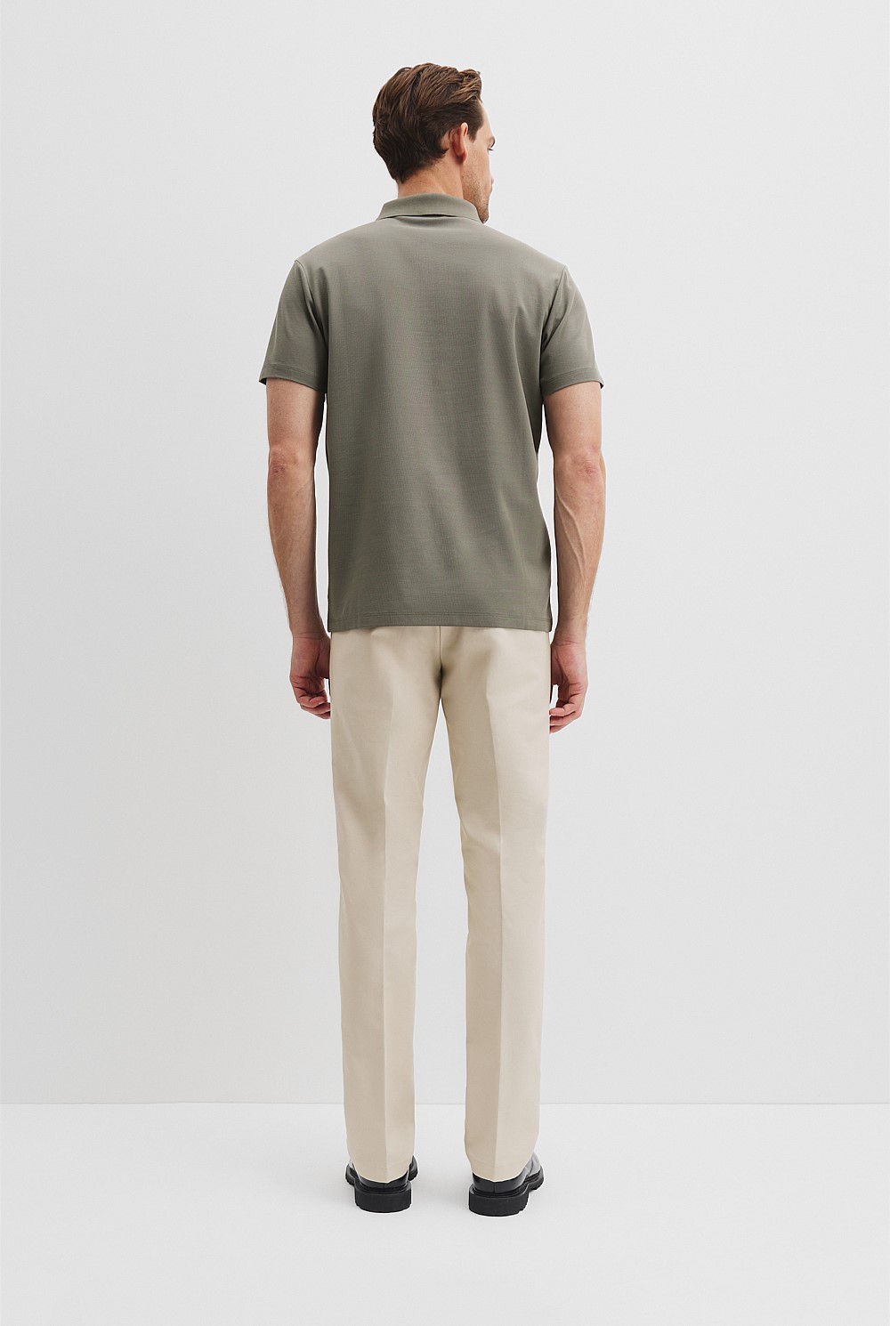 Australian Cotton Mercerised Pique Zip Polo