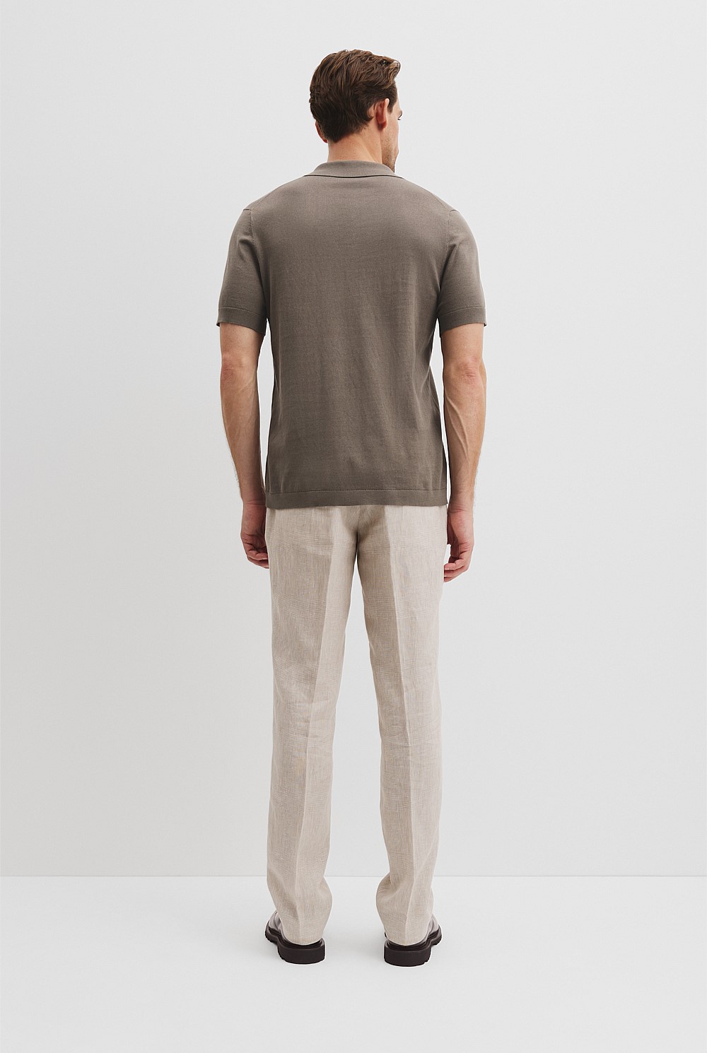 Australian Cotton Blend Silk Button Polo