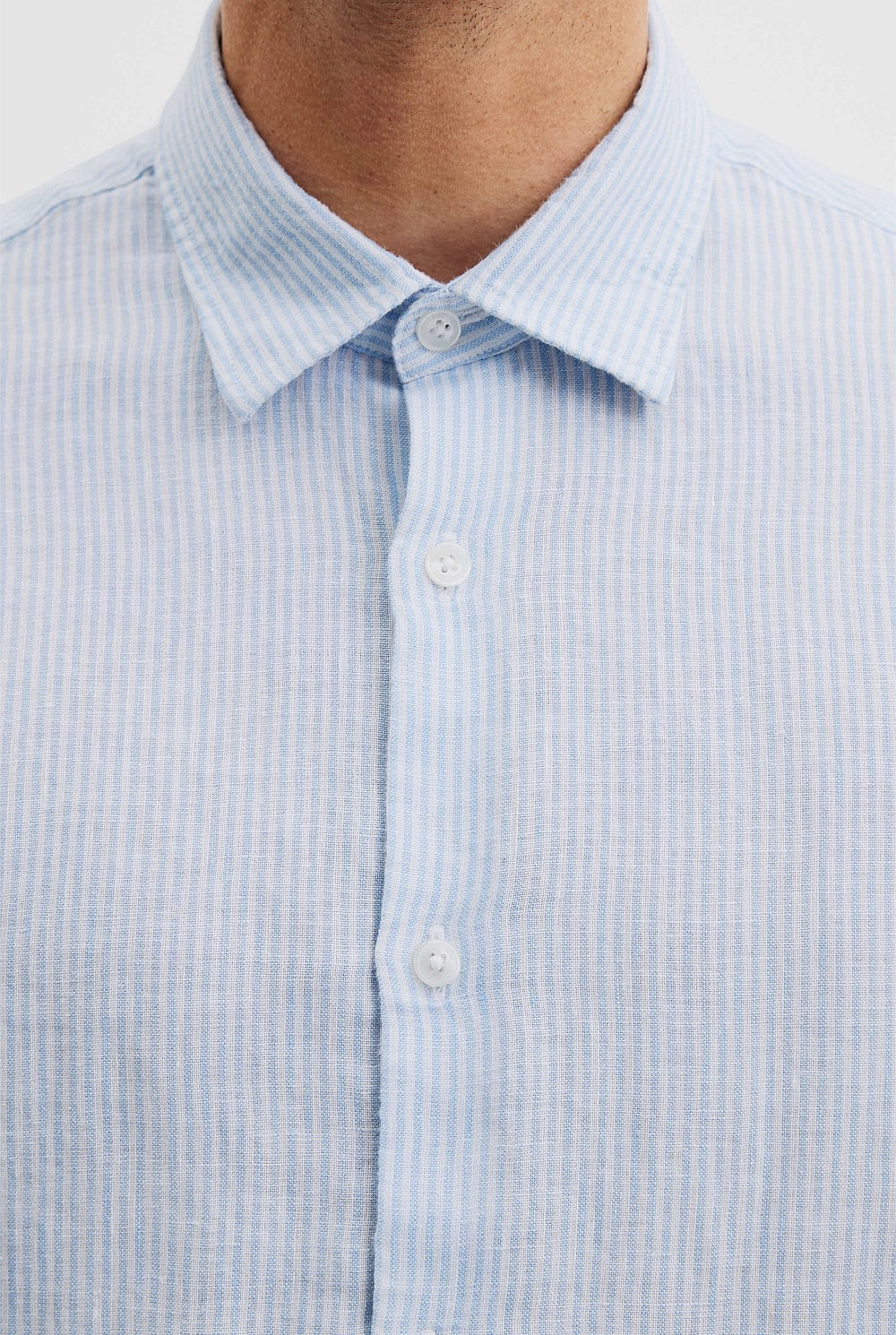Regular Fit Organically Grown Linen Stripe Shirt