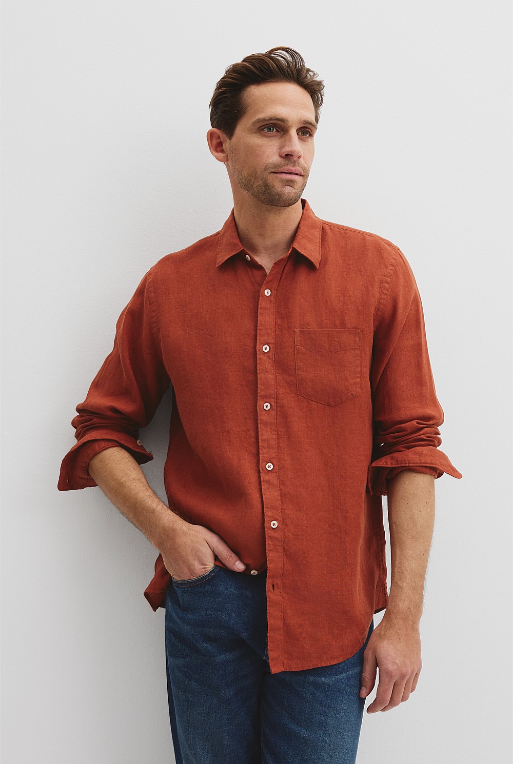 Regular Fit Organically Grown Linen Shirt