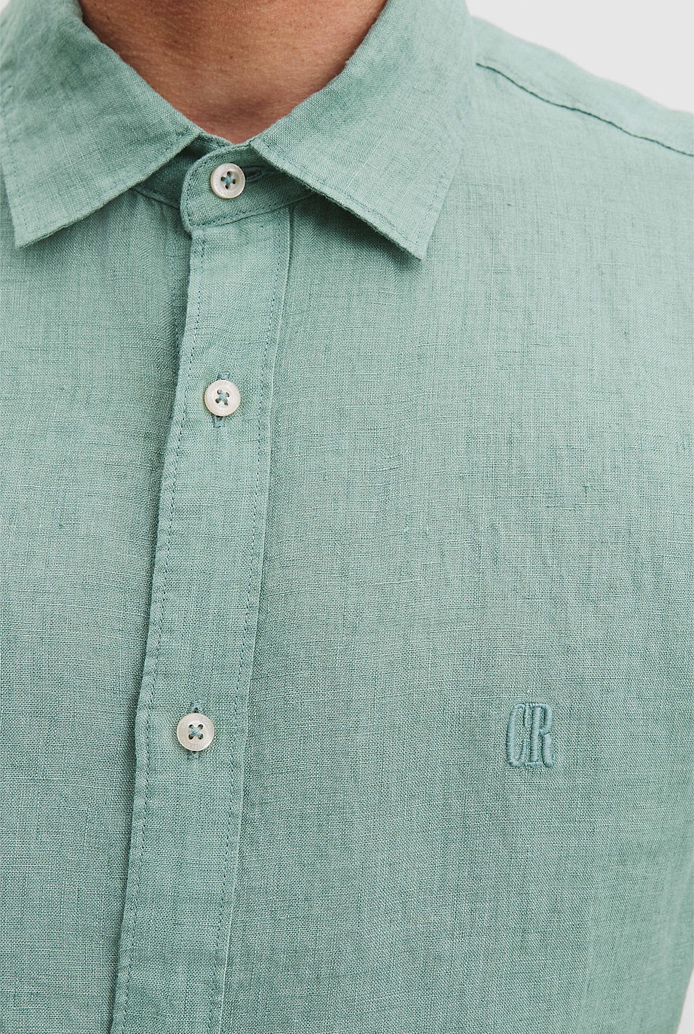 Regular Fit Organically Grown Delave Linen Short Sleeve Shirt