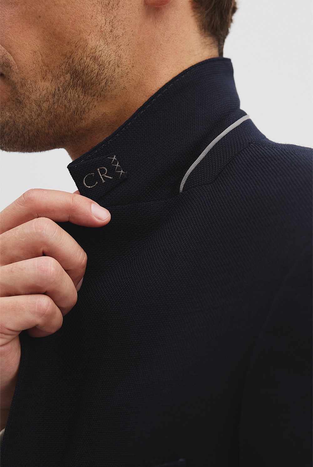 Regular Textured Wool Stretch Blazer