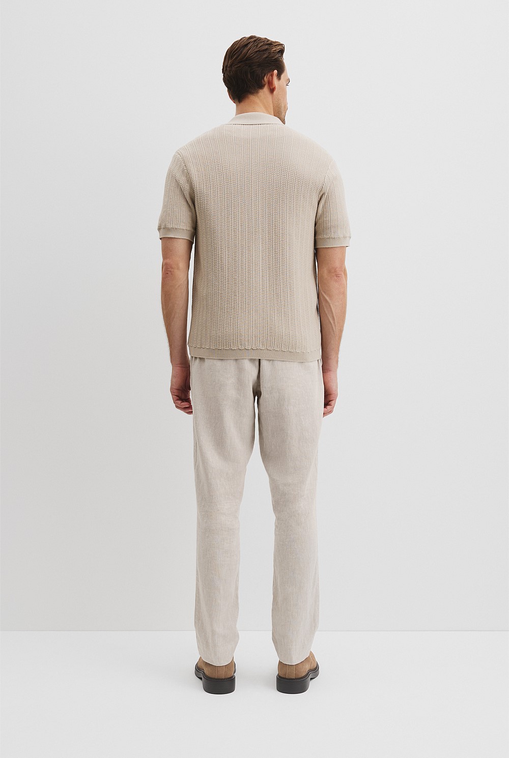 Australian Cotton Short Sleeve Textured Knit Shirt