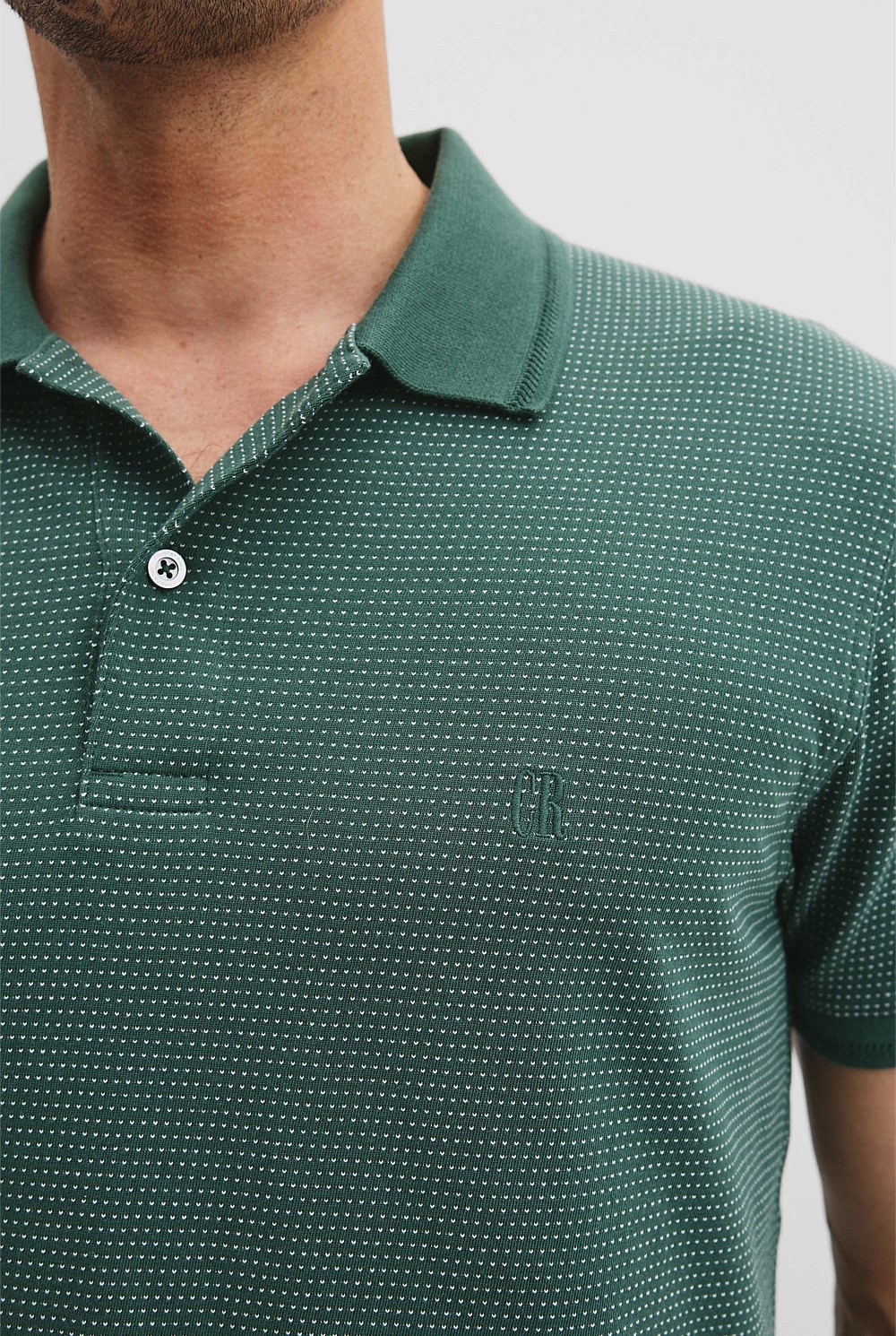 Cotton Jacquard Polo