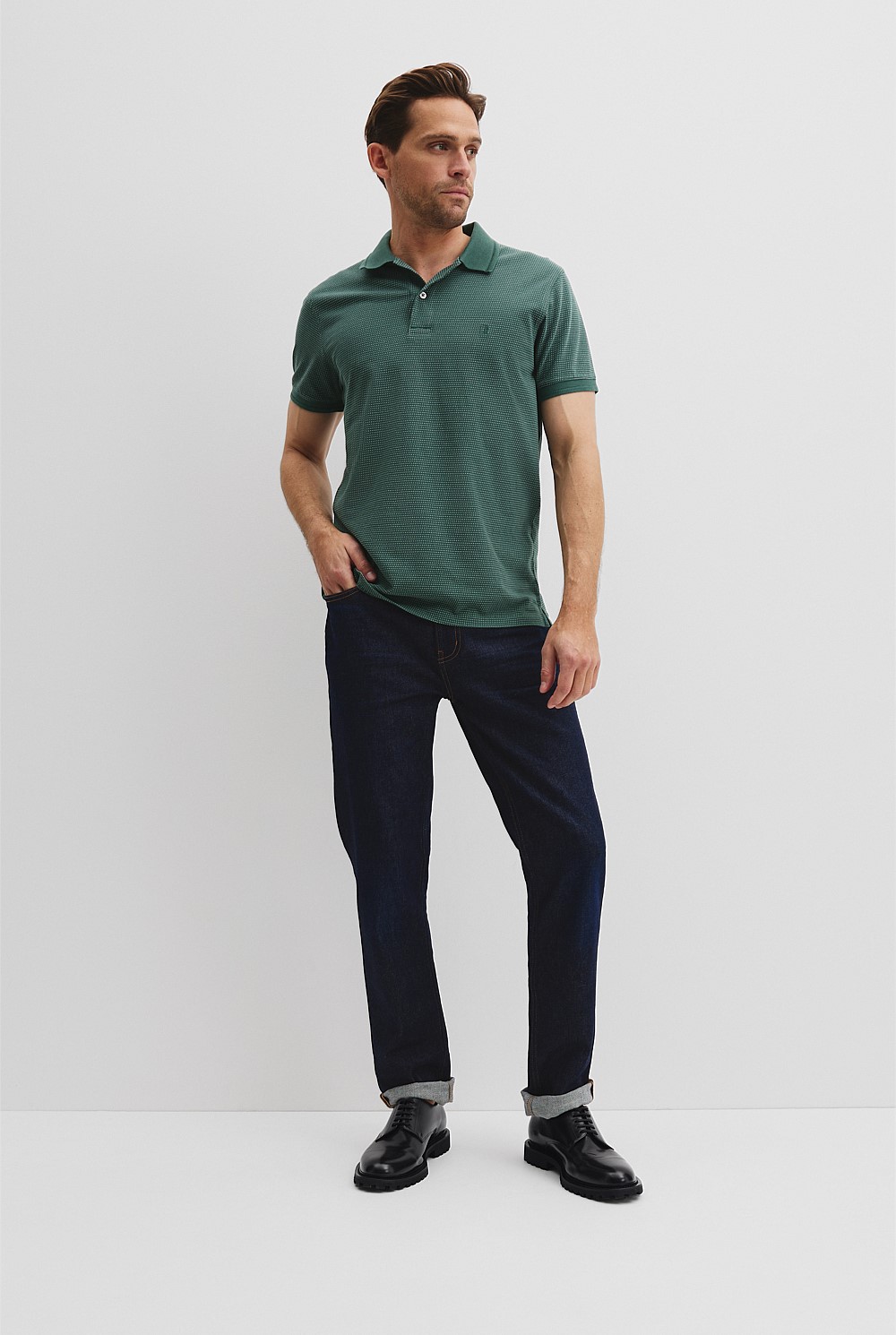 Cotton Jacquard Polo