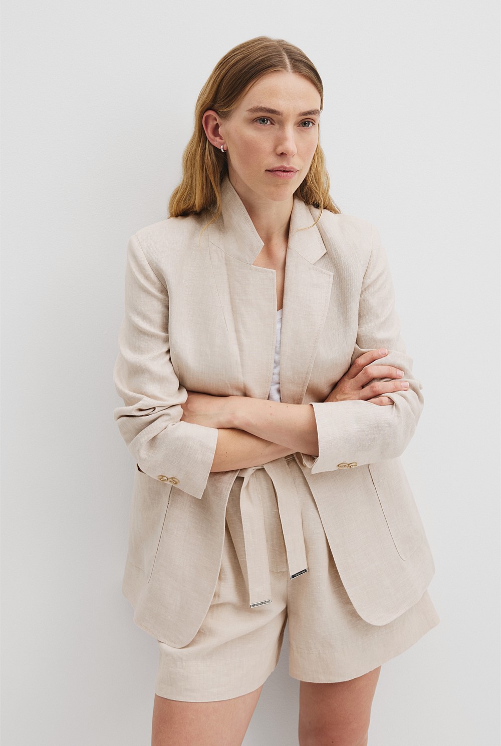 Organically Grown Relaxed Fit Linen Blazer