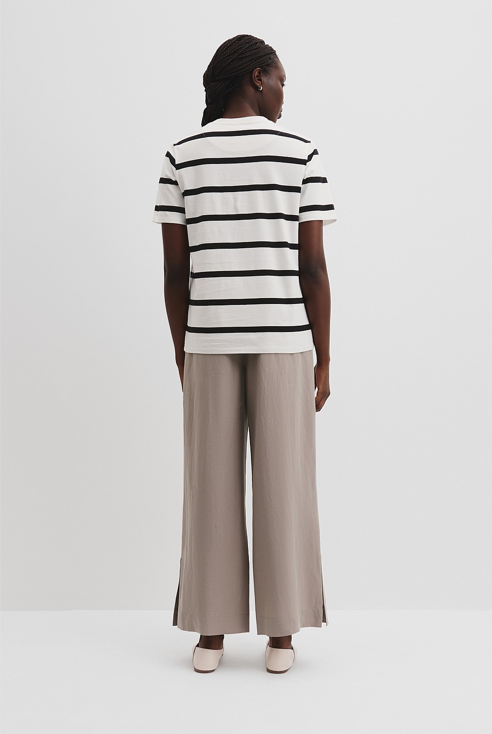 Australian Cotton Stripe Heritage Embroidered T-Shirt