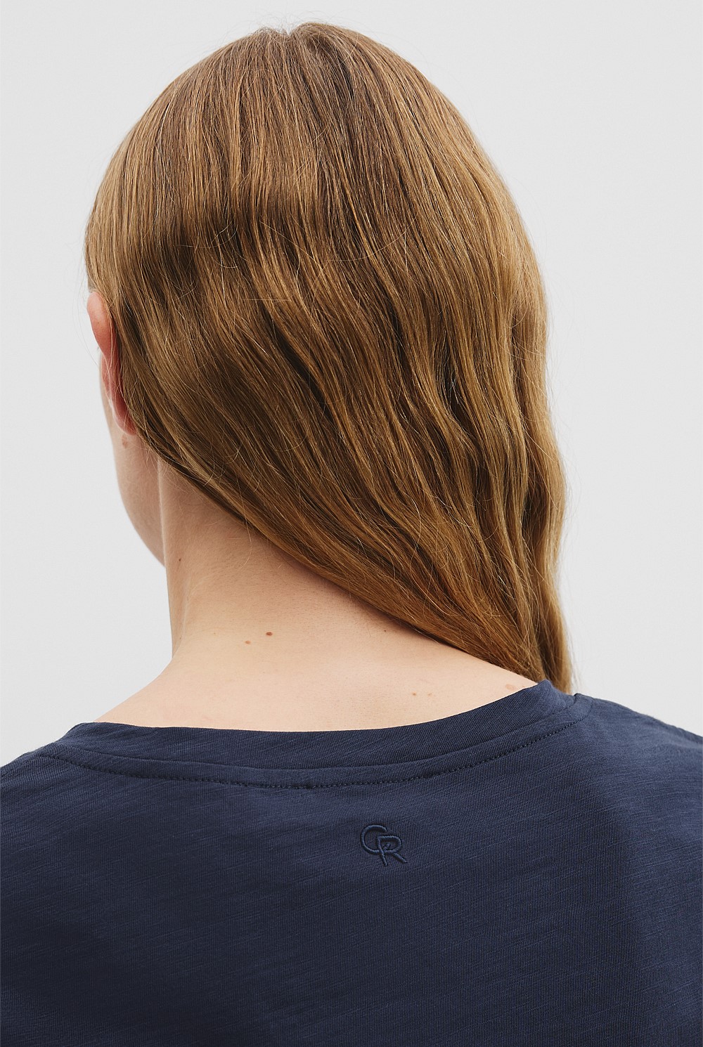 Australian Good Earth Cotton Short Sleeve V-Neck T-Shirt