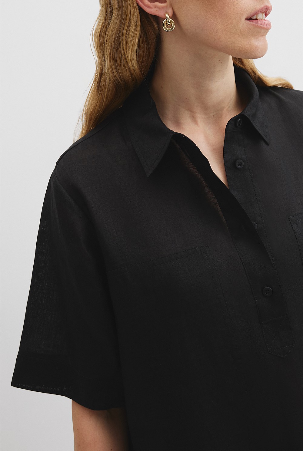 Kangol Black AOP Crop Popover main image 0