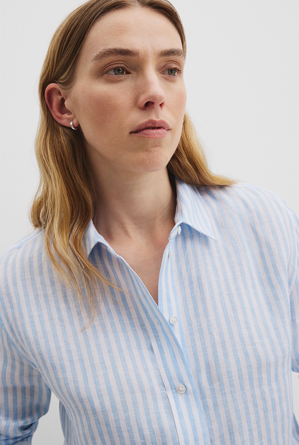 Organically Grown Linen Stripe Shirt