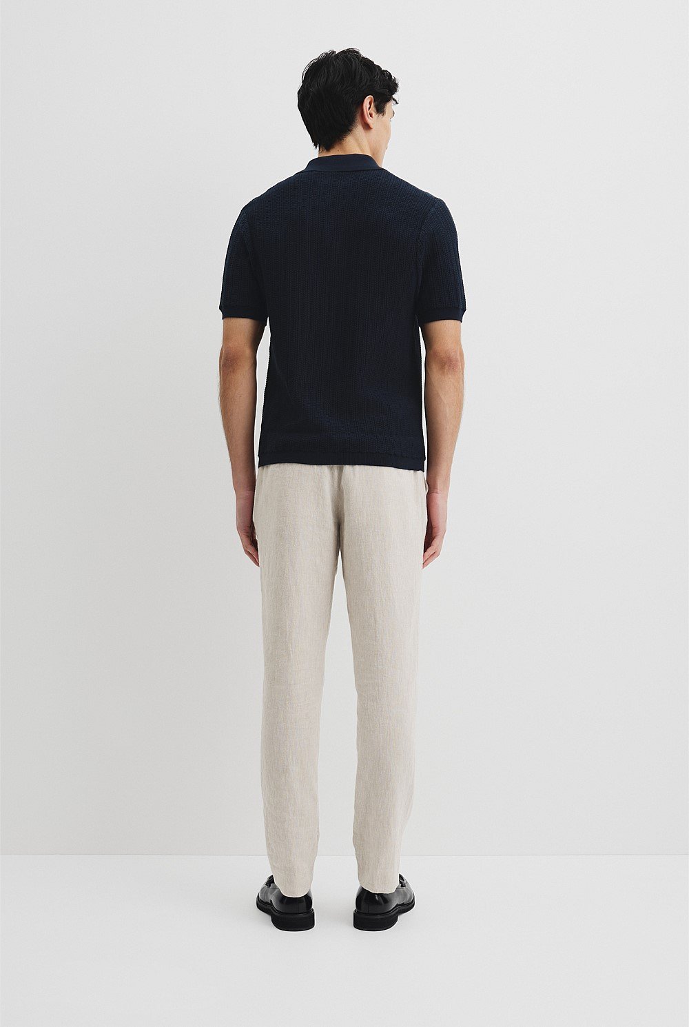 Australian Cotton Short Sleeve Textured Knit Shirt