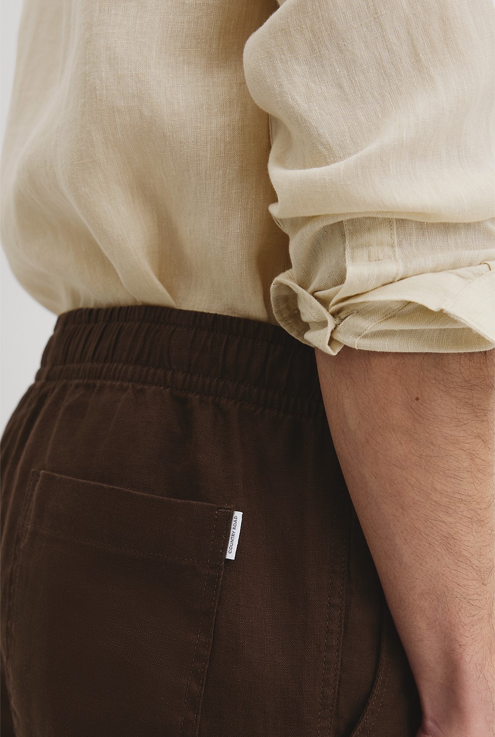 Organically Grown Linen Drawcord Short